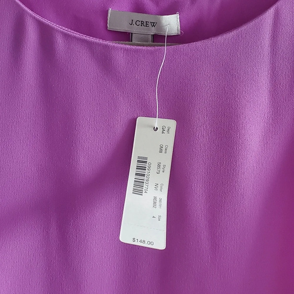 NWT J.Crew Sleeveless Lavender Lilac Purple Dress - women's Size 4 - Picture 3 of 9